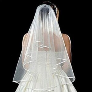 Wedding veil with comb 2 tier